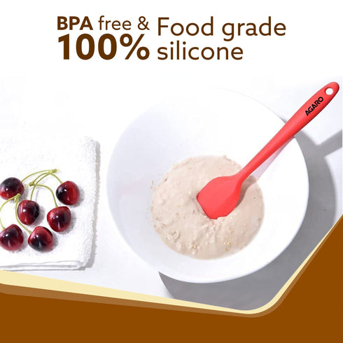 Deluxe Silicone Spatula Set of 6 , Red