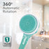 Electric Bath Brush – USB Rechargeable, IPX6 Waterproof | 5 Brush Heads, 3 Cleaning Modes, 360° Rotatable Electric Shower Brush with 14.5” Long Handle