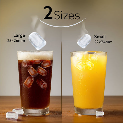 Regal Ice Maker, Compact Ice Maker, 1.2L water Tank, 9 Pcs bullet Ice Cube at a time, Stainless Steel Body