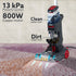 Elite Upright Wet & Dry Carpet Cleaner, 800W, 13.5 kPa Suction Pressure, 2 in 1 Handheld Carpet Spot Cleaner Machine, Dual Rolling Brush, Upholstery Cleaner, Carpet Washer for Spills & Stains