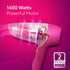 HD1179 Hair Dryer, 1600W, 2 Speed & 3 Heat Settings, Cool Shot, Foldable Handle, for Men & Women, Pink
