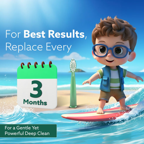 Rex Lite Kids Brush Head Refill set of 2pcs,Replacement Brush Heads