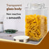 Elegant Glass Jar 2250 ml, Square Shaped, Steel Lid, Storage Glass Container, Transparent, Kitchen Organiser, Multipurpose Jar