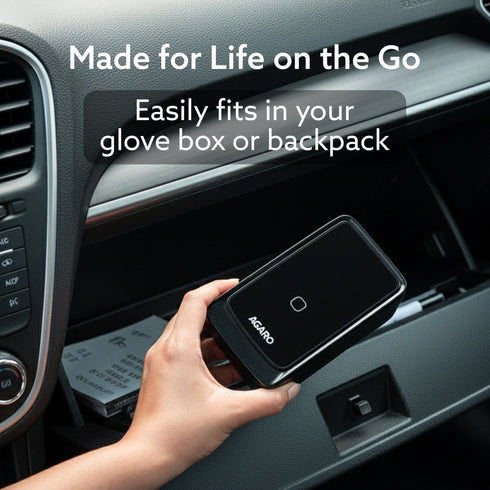 Atom Cordless Tyre Inflator, 150 PSI, 4500mAh Battery, Auto Shut-Off, Digital Display, LED Light, USB-C Charging, 12V DC Output, for Cars, Bikes, Balls & Inflatables