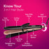 3in1 Hair Styler, Straightener, Crimper, Curler For Women HS1119, Keratin Infused Ceramic Coated Plate, Variable Style Settings, Hair styling, Colour Black & Rose Gold