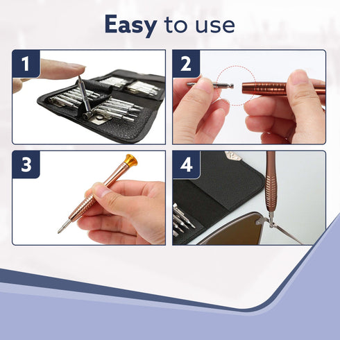 25 in 1 Precision Screwdriver Set, DIY, Home Use, Multi Pocket Repair Tool Kit for Mobiles and Laptops