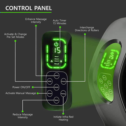 Agaro Grand Shiatsu Foot Massager control panel