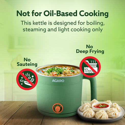 Regency Multi Cook Kettle With Steamer - 1.2 Litres - Sea Green