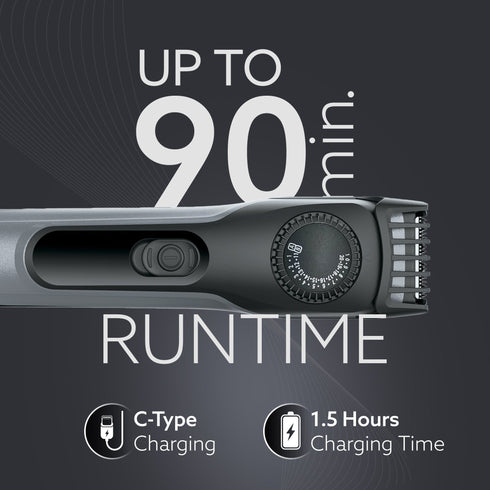 Beard Trimmer MT2525, Cordless ElectricBeard_Trimmer with Precision Dial, USB Rechargeable, 20 Length Settings Mustache Trimmer for Mens Gifts