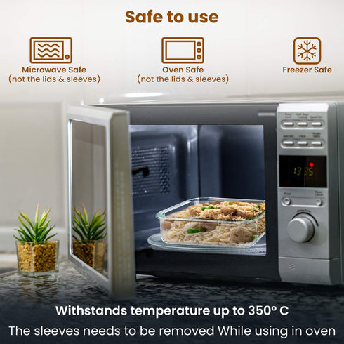 Imperial Glass Containers - 370, 640, 1050 ml - Cyan