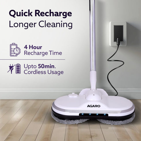 Regency Electric Spin Mop for Floor Cleaning, Floor Mopping, Automatic Wet Mopper, Cordless, Adjustable Handle, Water Sprayer, Lightweight, For Hardwood, Tile & Laminate Floors, Home, Kitchen & Office use