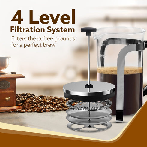Classic French Press Coffee And Tea Maker, 600Ml