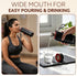 Elegant 700ml Stainless Steel Water Bottle, Up to 24 Hrs. Hot & Cold, ISI Certified, Triple Vacuum Insulated, Leak-Proof, Rust-Proof, BPA-Free, for Office, Travel, Gym, 1Y Warranty, Gun Black