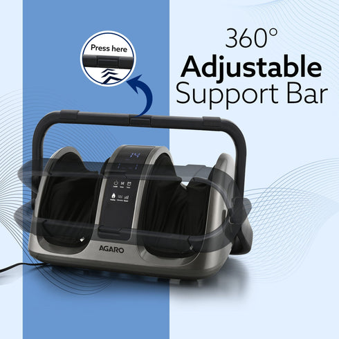 Primo Foot Massager, Kneading & Rolling Function, Lukewarm Heat, Vibration, Timer, for Pain Relief, Muscle Relaxation & Improving Blood Circulation