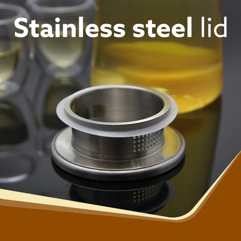 Elite Borosilicate Water Jug 1.8Ltr, Stainless Steel Air Tight lid, Iced Tea Pitcher, Water Jug, Hot Cold Water, Milk and Juice Beverage Carafes