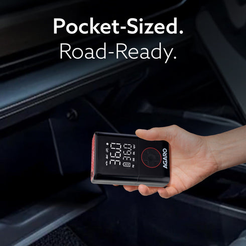 Regal New Portable Tyre Inflator for Cars & Bikes, 18L/min of Airflow, Upto 150 PSI, 4000 mAh (2 * 2000) Batteries, LED Flash Light, Rechargeable Type C Port, Digital Display, Multiple Nozzles