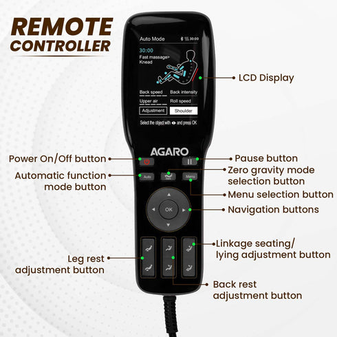 MC 8012 Full Body Massage Chair Zero Gravity - Black