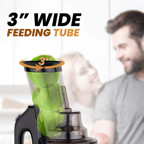 Royal Slow Juicer - Black | Best Cold press Slow juicer with 2 Jars, 3 Strainers