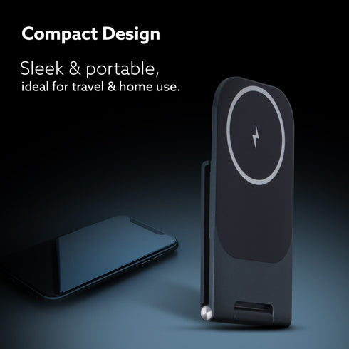 Elegant Wireless Charger, 15W, Qi-Certified, Charging Stand for iPhone 15/15 Plus/15 Pro/15 Pro Max, 14/14 Plus/14 Pro/14 Pro Max & 13/12/11 Series