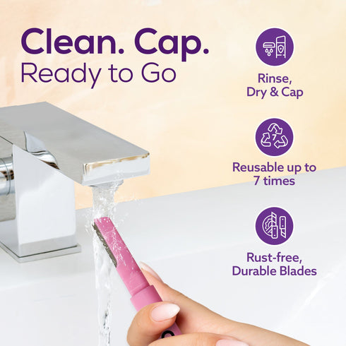 Imperial Face & Eyebrow Razor for Women (Pack of 3) | Dual Blade Head with German Blades | Easy Facial Hair Shaping & Shaving | Reusable up to 5 Times | Rust-Free Durable Blades