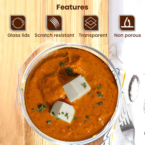 Elite Glass Casserole With Lid - 1500ml