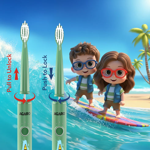 Rex Lite Kids Brush Head Refill set of 2pcs,Replacement Brush Heads