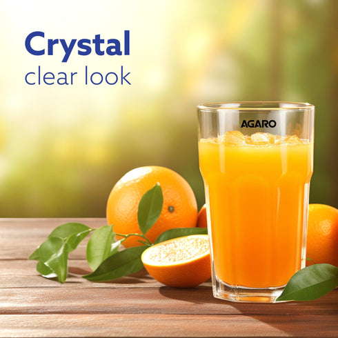 Elegant 410 ml Glasses Set of 6, Transparent Drinking Water Glass Set, Glass Tumbler for Water, Cold Drink, Juice, Dishwasher Safe, for Daily Use & Gifting