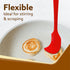 Deluxe Silicone Spatula Set of 6 , Red