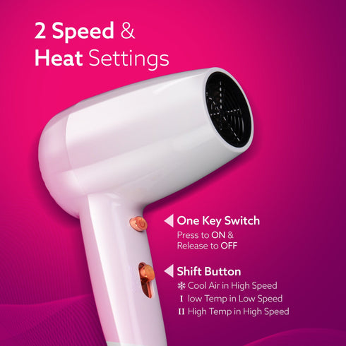 HD1417 Wall Mounted Hair Dryer 1400W, Electric Wall Mount Hair Dryer, Hotel, Bathroom, Household, Wall Hanging Dryer, White