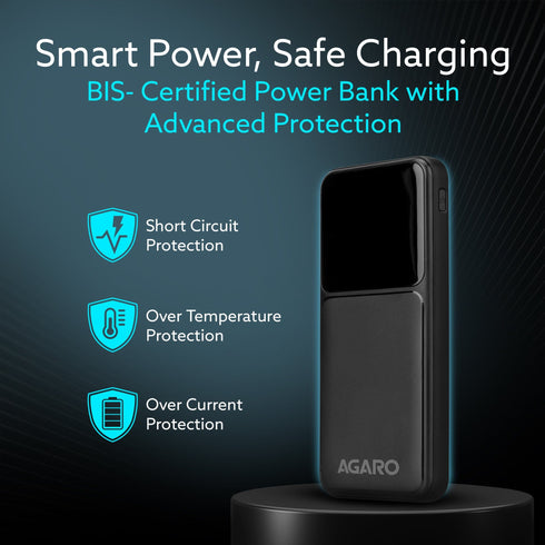 Regency Power Bank 10000 mAh, 22.5W Power Delivery for Smartphones, Portable, USB C & Micro Input, USB A1,A2 & C Output, Fast Charge Technology for Tablets, Headphones and Hi-Powered Devices