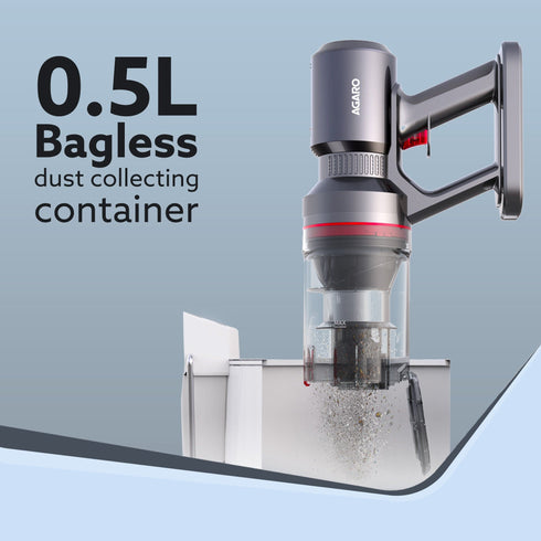 Imperial Cordless Stick Vacuum Cleaner for Home, 2-in-1 Handheld & Stick, 500W Grey & Red