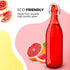 Elegant Flip Top Glass Bottle 1L Red, 1000ml, Freezer Safe & Leakproof Flip Cap, Red Colour & Stylish