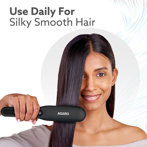 Rechargeable LED Hair Therapy Comb – Red & Blue Light with Vibration Massage | Boosts Growth, Reduces Hair Fall & Revives Scalp Health | Upto 120 Min Runtime, Unisex, Grey