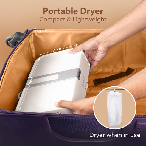 Regal Portable Clothes Dryer, Automatic Clothes Warmer Machine with Hanger,103L Capacity, 9 Pieces at a time, 600W, 9V, Ideal for Home, Travel, Baby Clothing, Towels, and Wet Laundry