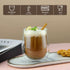 Elite Double Wall Glass 300ml, Pack of 2 | Premium Borosilicate, Heat Resistant, Microwave & Dishwasher Safe, Ideal for Coffee, Tea, Latte & Cold Beverages