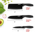Royal 3in1 Kitchen Knife Set, Stainless Steel 3 Piece Set, Sharp Blades with Ergonomic Handle for Home Kitchen and Restaurant, Black