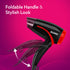 HD1177 Hair Dryer with 1000 Watts Copper Motor, 2 Speed & Temperature Settings, Foldable Handle, For both Men & Women, Black & Red