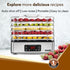 Regal Food Dehydrator, 5 Stackable Stainless Steel Trays, Digital Adjustable Timer & Temperature Control, Food Preserver Machine with Drying Capacity for Fruits, herbs, Veggies, Silver