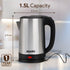 AGARO Sonnet Electric Kettle, 1.5L, 1500W, Stainless Steel Body
