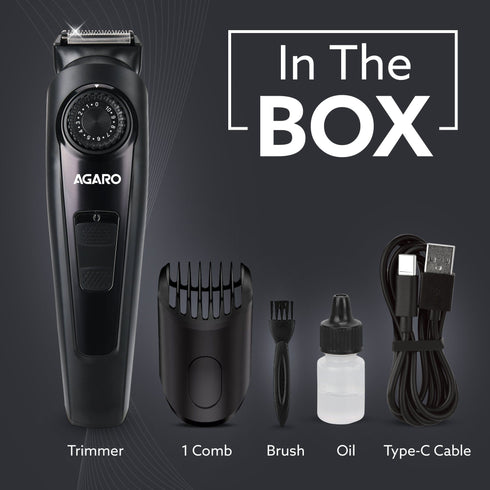 Beard Trimmer MT1122, 10 Length Settings with digital display USB rechargeable multifunctional for home and travel