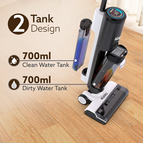 Royal Mop & Vacuum Cleaner, Lightweight Cordless Cleaner for Multi-Surface Hard Floor, Brushless Motor, Smart Display, Self-Propelled Brush Rolling Brush, Self-Cleaning & Sterilization, Great for Sticky Messes