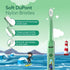 REX Lite Sonic Electric Kids Toothbrush with 3 Brushing Modes, 19000 Strokes per minute, Dupont Soft Nylon Bristles, Rechargeable Battery, Power Tooth Brush, Repleacble Heads, Green, 1 Count