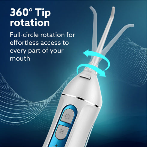 Royal Dental Flosser for teeth, 2 Nozzles, Portable, Cordless & Rechargeable,4 Cleaning Modes,IPX7 Waterproof with 200ml Watertank, Flossing at Home & Travel,Oral Flosser,Oral Irrigator