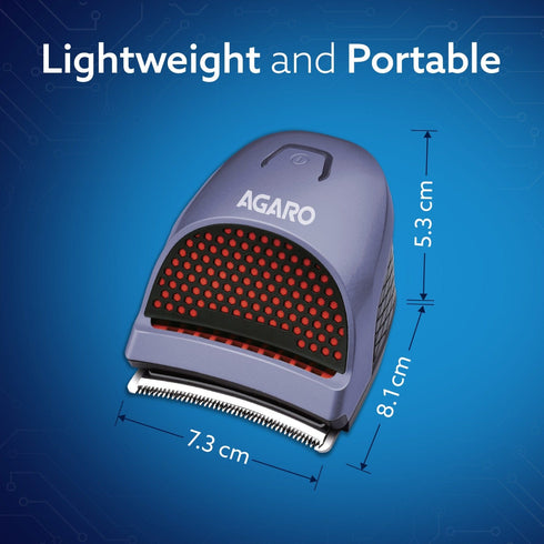 Hair Clipper 1717: Cordless, waterproof trimmer with curved blades and 4 combs (3, 6, 9, 12mm). Perfect for self-haircuts, grooming, and easy cleaning