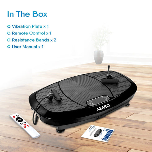 Royal 3D Vibration Plate Massager, Gym & Workout Machine , Muscle To ning, Calorie Burning, Weight Loss, 5 Auto Programs, Manual Mode, 180 Speeds, Adjustable Timer, With Remote & 2 Balance Straps