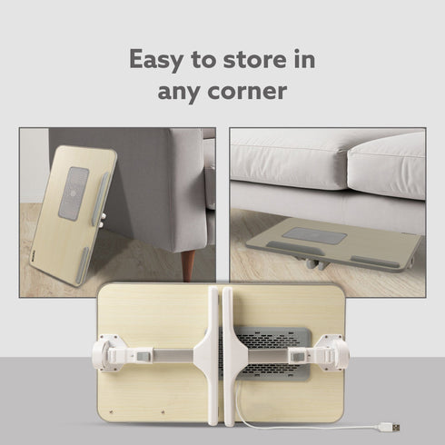 Laptop Table with 1800 RPM USB Cooling Fans