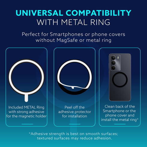 Magnetic Car Mobile Holder Stand with Ultra-Strong N52 Magnet