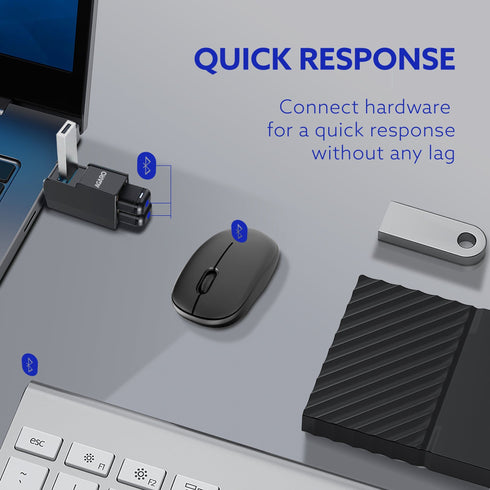 3-Port USB Hub, USB 3.0 Data Hub with High-Speed 5Gbps Transfer