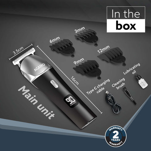 Royal Beard Trimmer For Men, Hair Trimming, High Precision Trimmer, Cordless, 4 Length Setting Combs, Self Sharpening Stainless Steel Blade, Metal Body, Fast Charging, 120 Minutes Usage, Silver