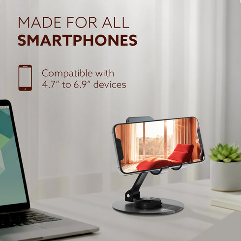 Revolving Mobile Stand – 360° Rotating & Adjustable Phone Holder with Adjustable Height & Angle